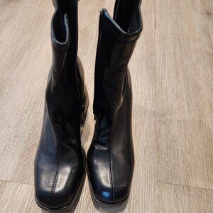 Bar III Women's Block Heel Leather Booties